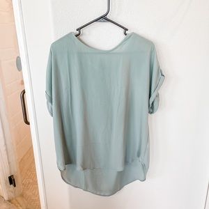Seafoam classy top - work top - office top - classy & casual